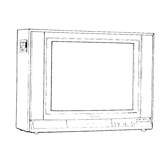 Sony Trinitron KV2781R Operating Instructions Manual