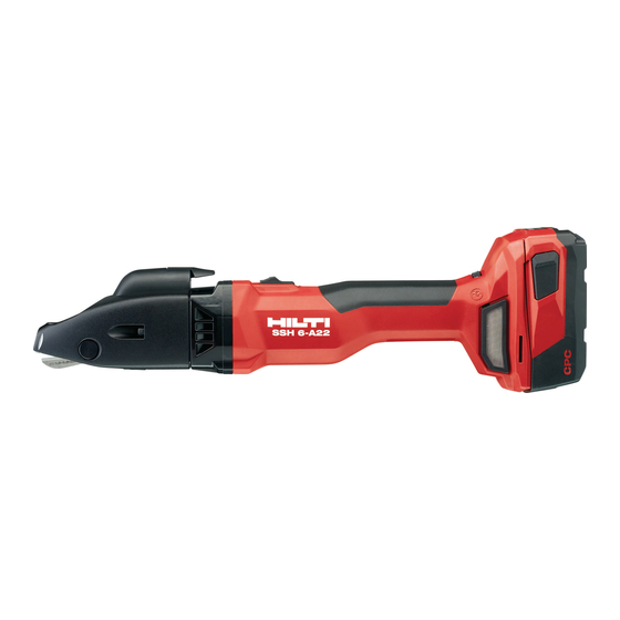 Hilti SSH 6­A22 Original Operating Instructions