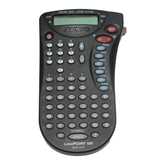 Esselte Dymo LabelPOINT 100 Instructions For Use Manual