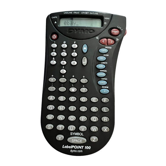 Esselte Dymo LabelPOINT 100 Instructions For Use Manual