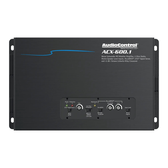 AudioControl ACX-600.1 Manuals