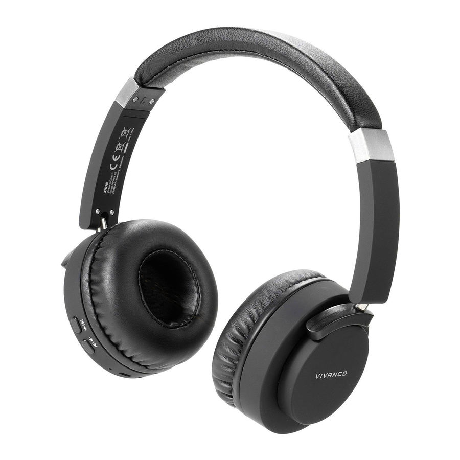 Vivanco BTHP 260 Bluetooth Headphones Manuals