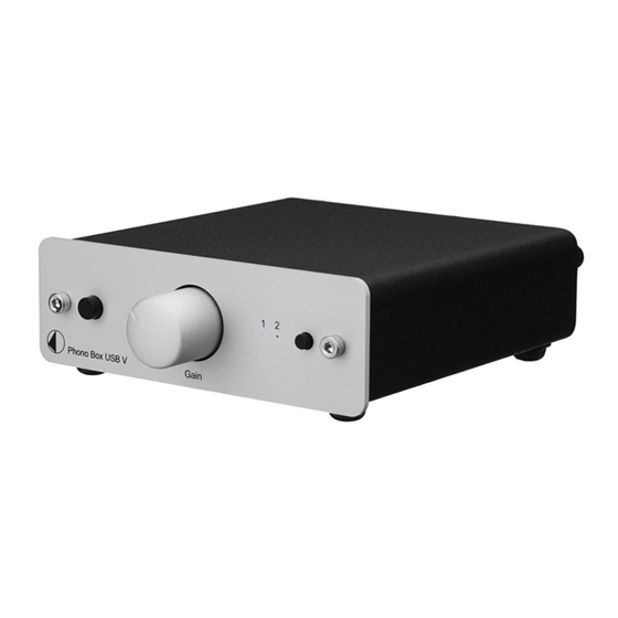 Pro-Ject Audio Systems Phono Box Instructions For Use
