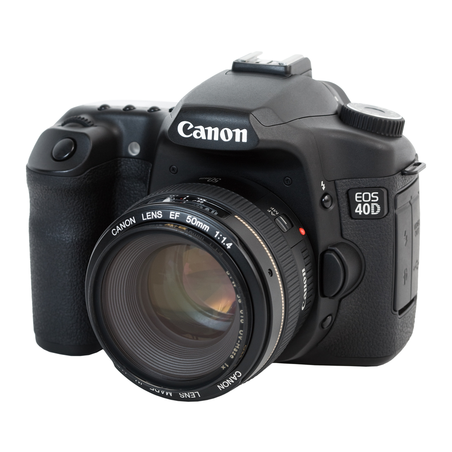 Canon eos40d - EOS 40D Digital Camera SLR Manuals