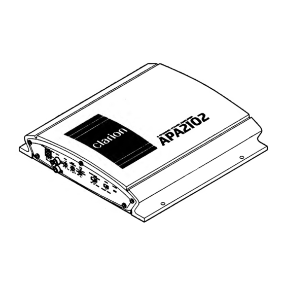 Clarion APA2102 Operation & Installation Manual