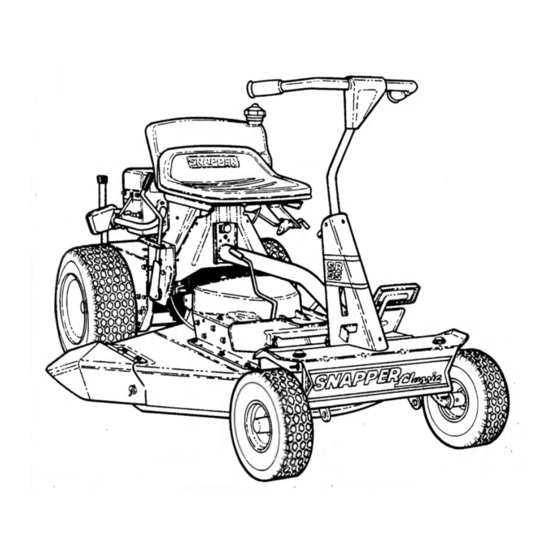 Snapper 10 Series Safety Instructions And Operator's Manual