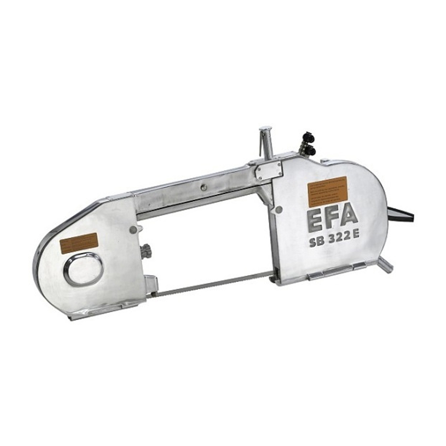 EFA SB 322 E Operating Instructions, Maintenance Instructions, Spare Part List