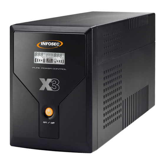 INFOSEC UPS SYSTEM X3 EX LCD USB User Manual