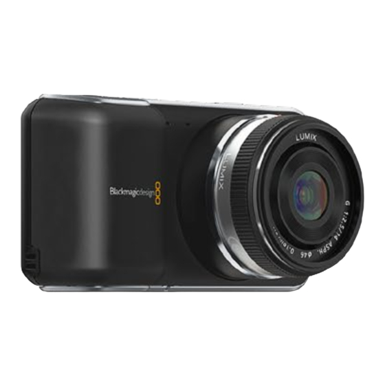 Blackmagicdesign Cinema Operation Manual