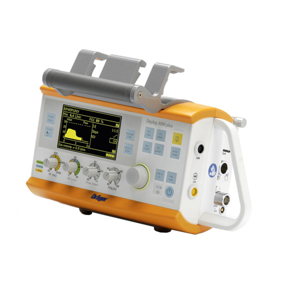 Dräger Oxylog 3000 plus Instructions For Use Manual