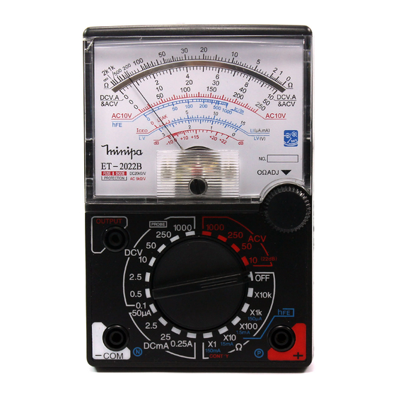 Minipa ET-2022B Instruction Manual