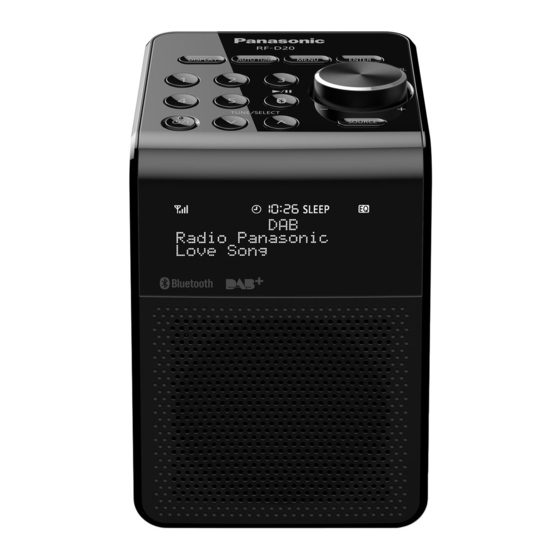 Panasonic RF-D20U Portable DAB Radio Manuals