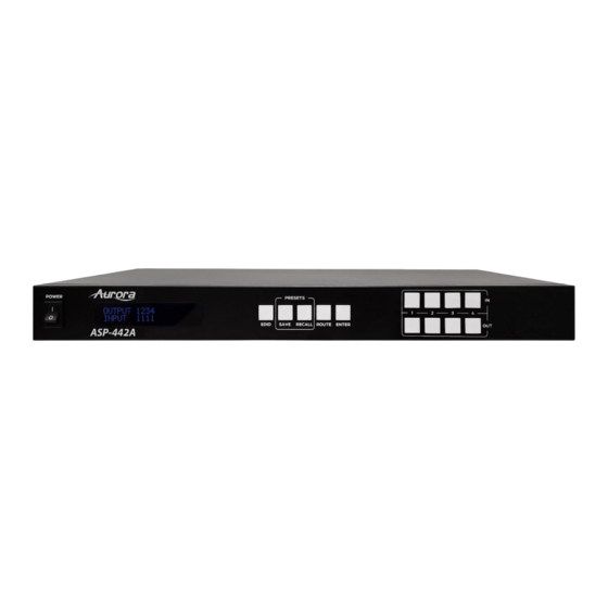 Aurora ASP-442A User Manual