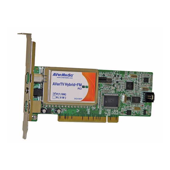 Avermedia AVerTV Hybrid +FM PCI Specification