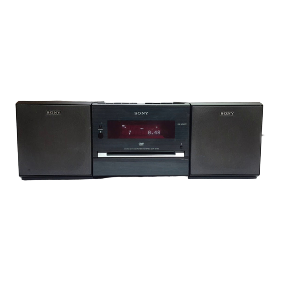 Sony CMT-DH30 Operating Instructions Manual
