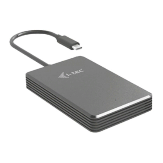i-tec MySafe Thunderbolt 3 M.2 PCIe User Manual