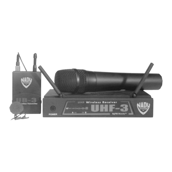 Nady Systems DigiTRU Diversity UHF-3 User Manual