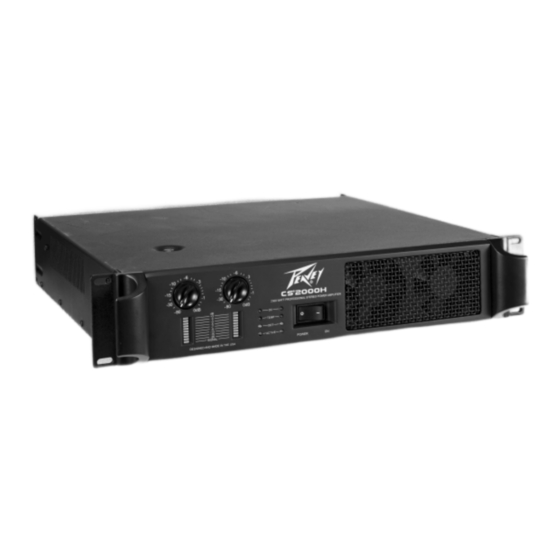 Peavey 12/0280304941 Operation Manual