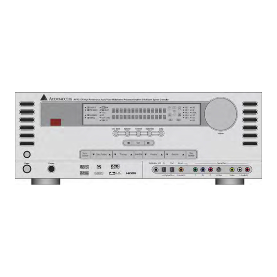 Audioaccess AVR21EN Installation Instructions Manual