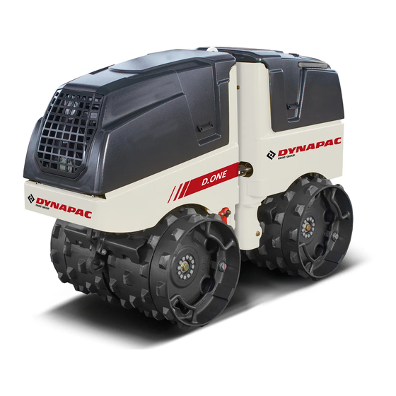 Dynapac D.ONE Utility Trench Roller Manuals
