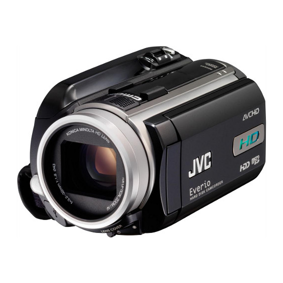 JVC Everio GZ-HD10 Instructions Manual