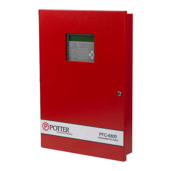Potter PFC-6800 Installation, Operation, & Programming Manual
