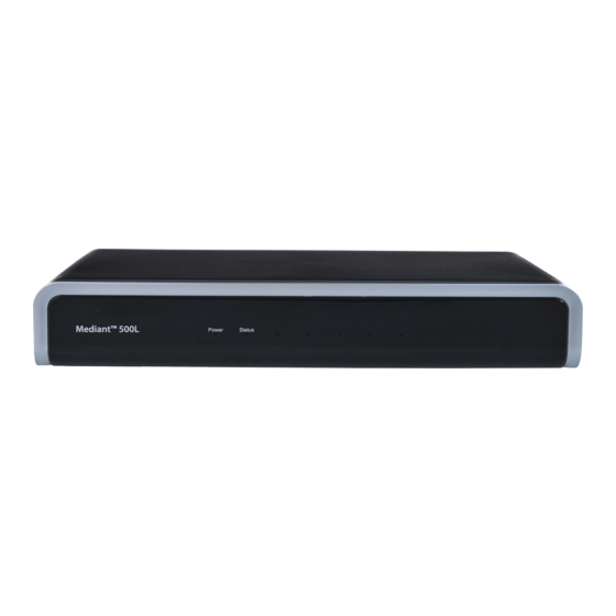 AudioCodes Mediant 500L Hardware Installation Manual
