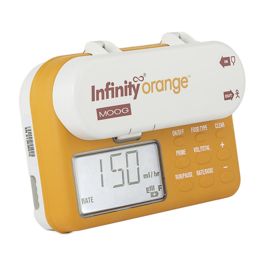 Moog Infinity orange Quick Reference Instructions