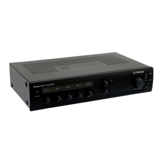 Bosch PLE-1MEXX0-XX Mixer Amplifier Manuals
