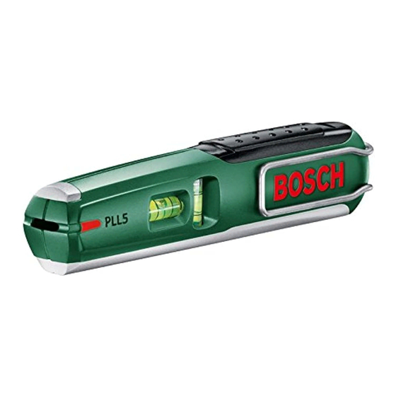 Bosch PLL 5 Original Instructions Manual