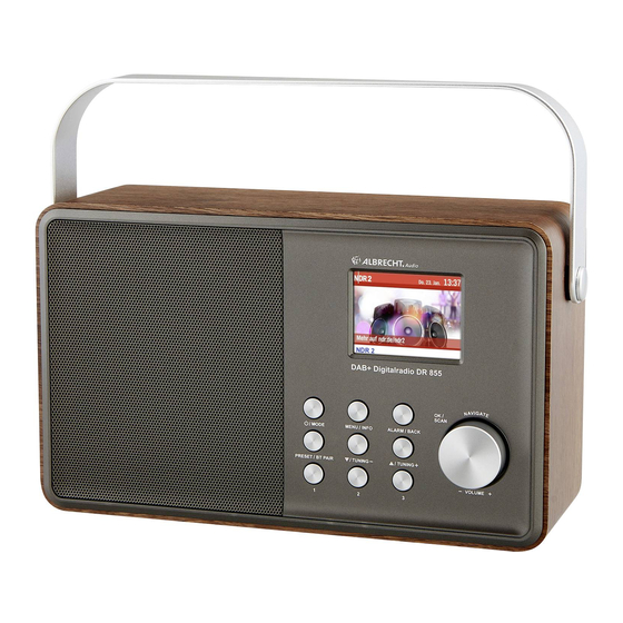 Albrecht Audio DR855 Manual