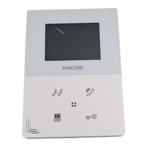 KOCOM KCV-401EV Operating & Installation Manual