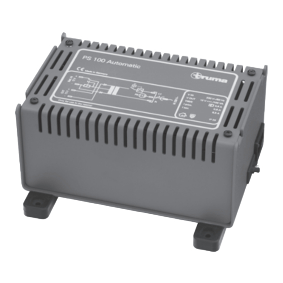 Truma PS 100 Automatic Operating Instructions & Installation Instructions