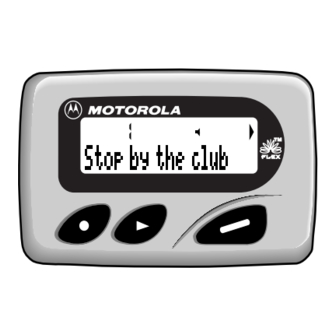 Motorola Jazz Pager Manuals