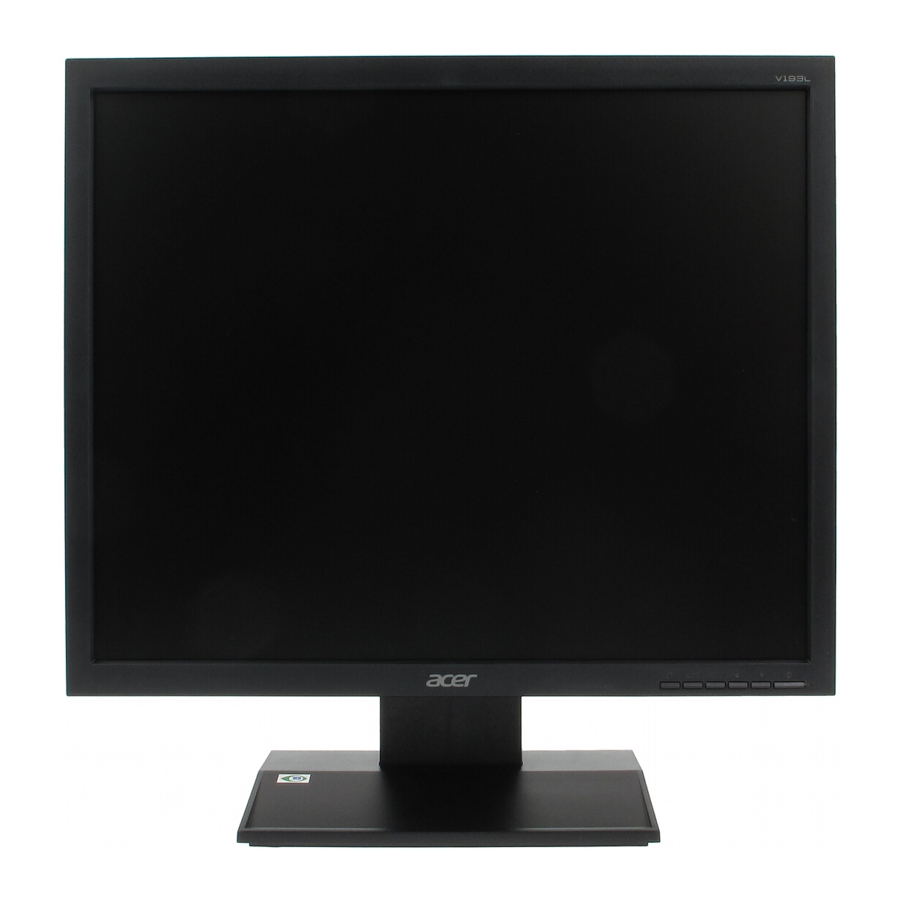 Acer V193L Instructions