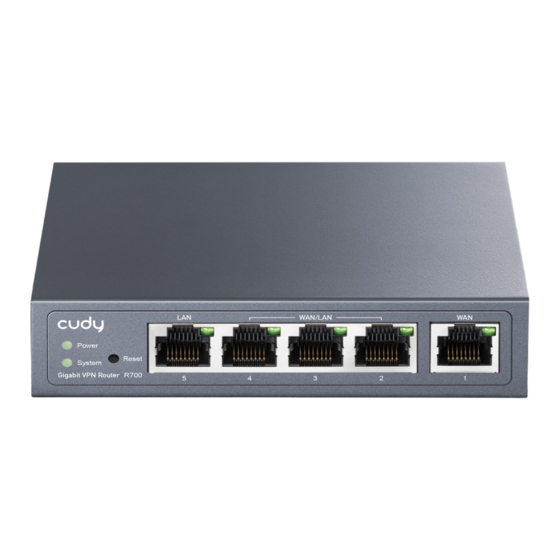 Cudy R700 Quick Installation Manual