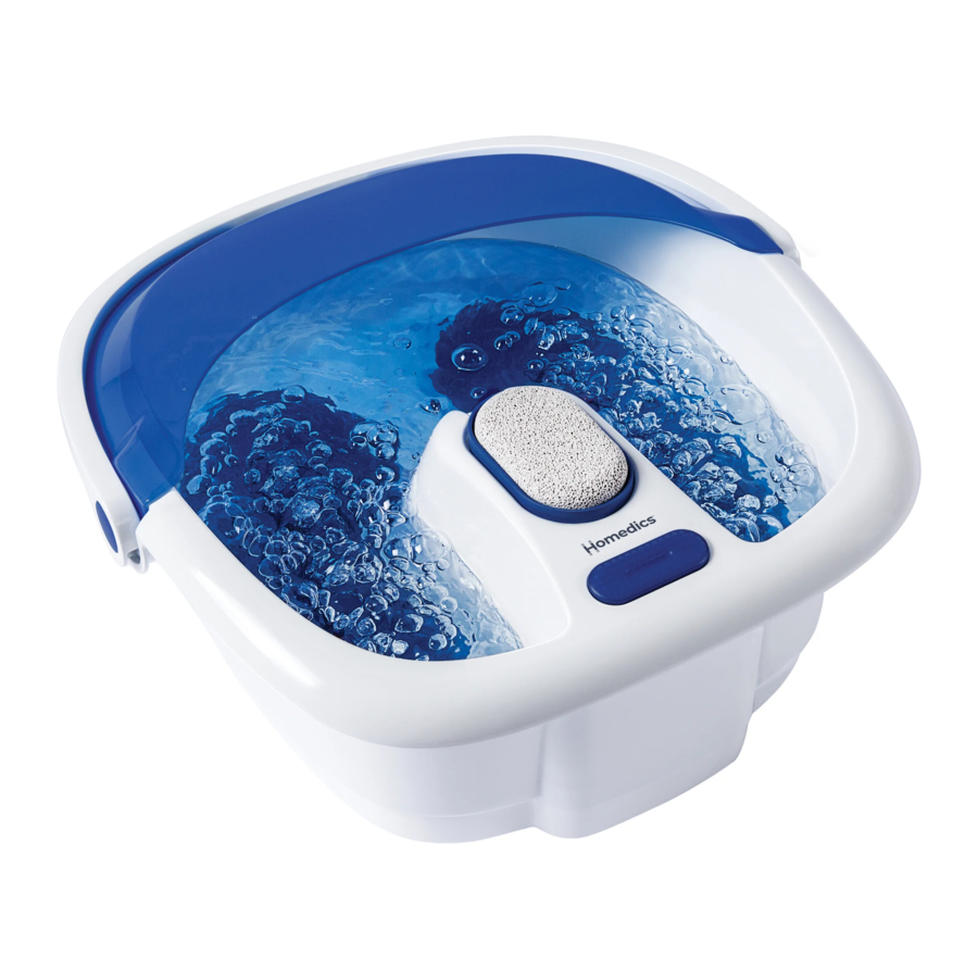 Homedics BubbleBliss Elite FB-380HJ Manual
