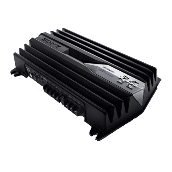 Sony XM-GTX6020 Operating Instructions