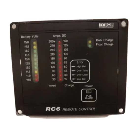 Xantrex RC6 User And Installation Manual