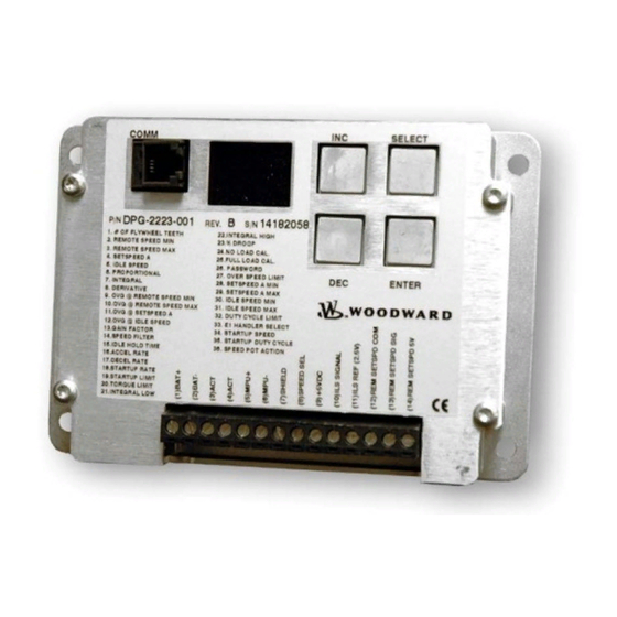 Woodward DPG-2223-00 Series Installation And Operation Manual