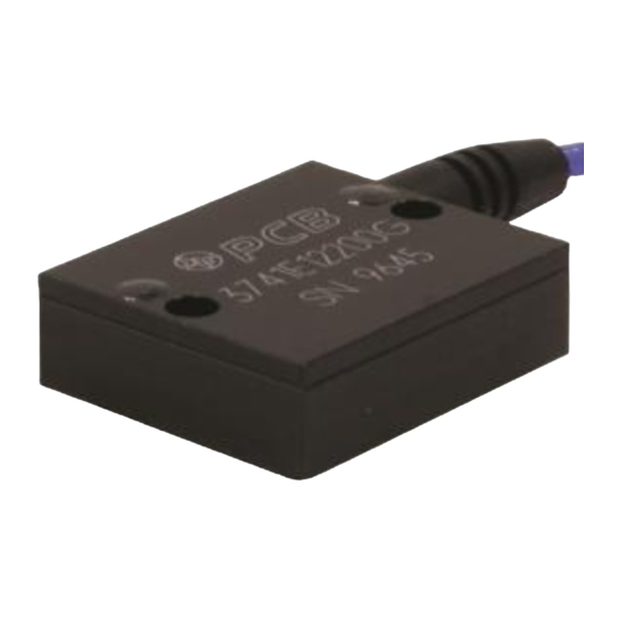 PCB Piezotronics 3741E12100G Installation And Operating Manual