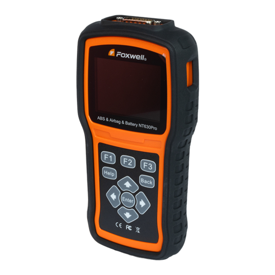 Foxwell NT630Pro Quick Start Manual