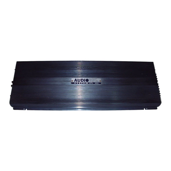 Audio System HTL 102 User Manual