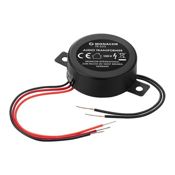 Monacor TR-525 Manual