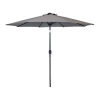 Sunnydaze Decor 9' Solar Patio Umbrella Use & Care Manual