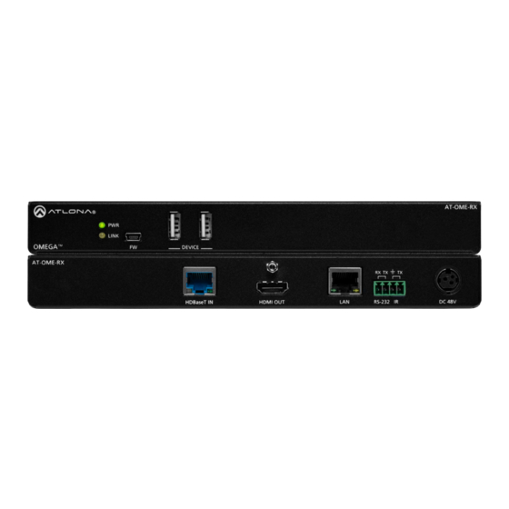 Panduit ATLONA AT-OME-EX-RX Installation Manual