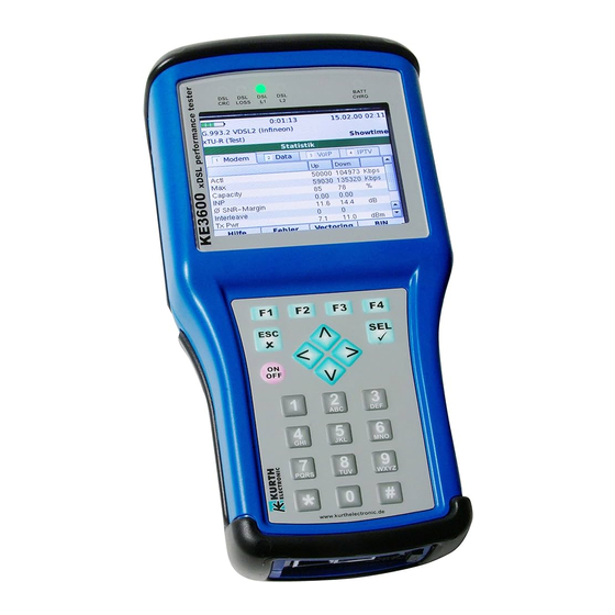 Kurth Electronic KE3600 xDSL Multitest Manuals