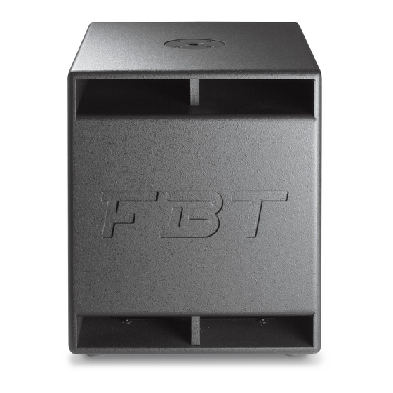 Fbt SubLine 15SA Manual