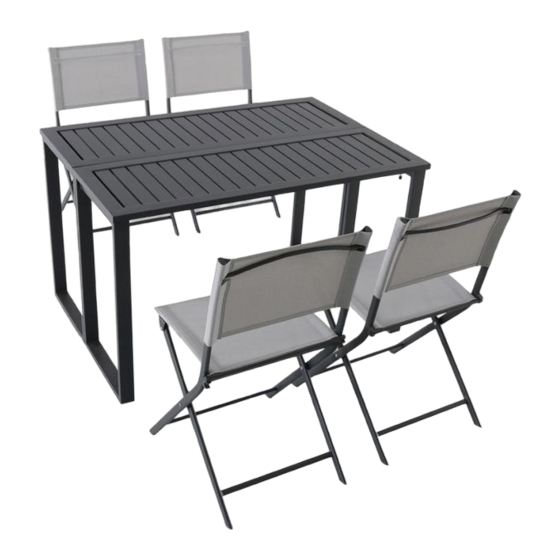 HAMPTON BAY OCEAN SPRINGS URBAN BALCONY DINING SET-TABLE Use And Care Manual