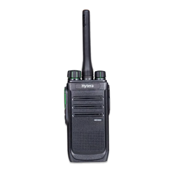 Hytera BD50X Quick Reference Manual